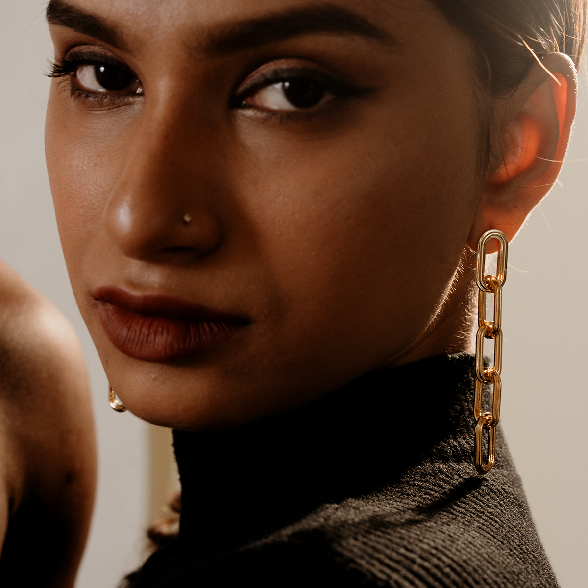 Chain Cascade Earrings (long)
