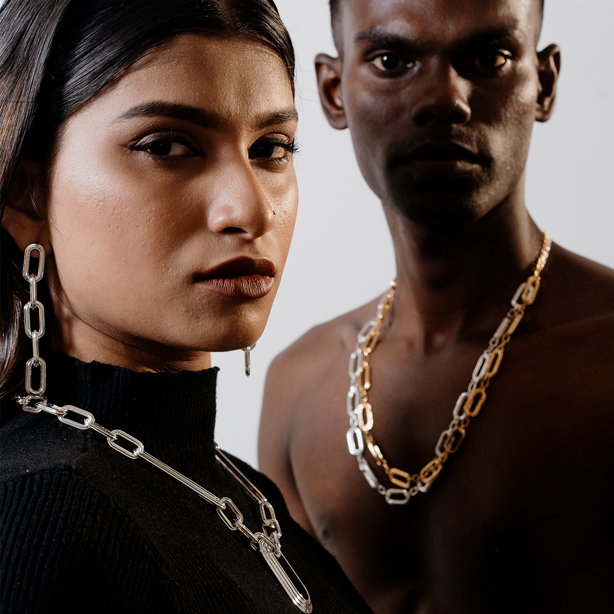 Chain Cascade Earrings (long)